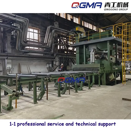 Grenailleuse à convoyeur à rouleaux pour système d'échafaudage Cuplock propre comme le registre, le vérin de base, la tête en U, le cadre et autres petites pièces