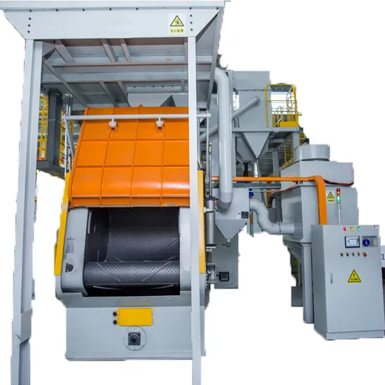 Grenailleuse à bande en acier pour nettoyage de surface, petites pièces moulées, chargement et déchargement automatiques