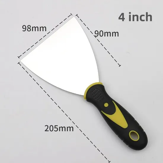 Usine Nouveau Style Poignée Souple Nettoyage des Sols Outils de Construction Grattoir à Mastic en Acier au Carbone Couteau à Mastic pour Mur