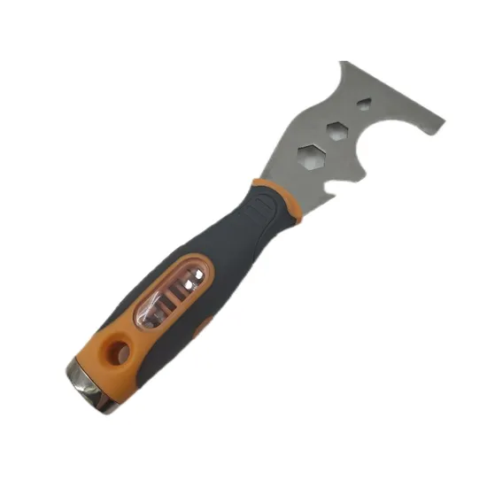 Grattoir en acier inoxydable personnalisable, outils de construction, grattoir à sol, couteau à mastic avec 4 tournevis